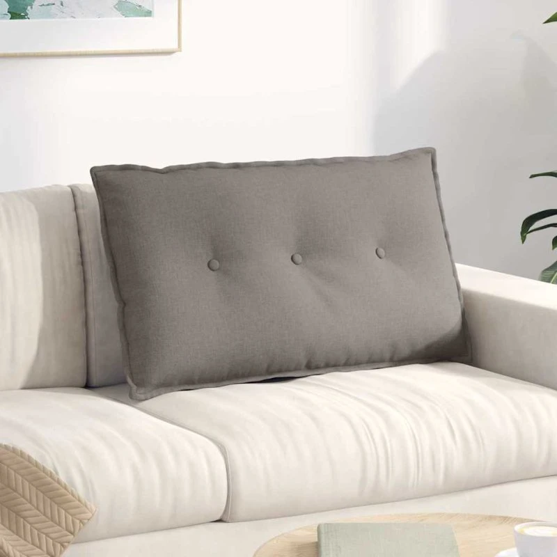 vidaXL Rygpude Gråbrun 80 x 19 x 50 cm