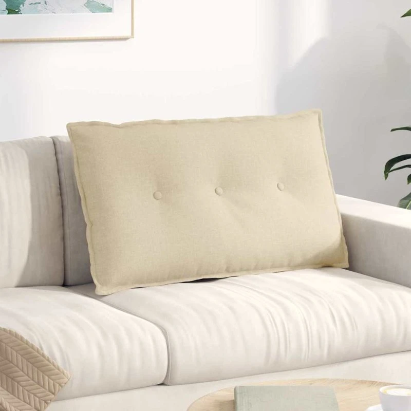 vidaXL Rygpude Creme 80 x 19 x 50 cm