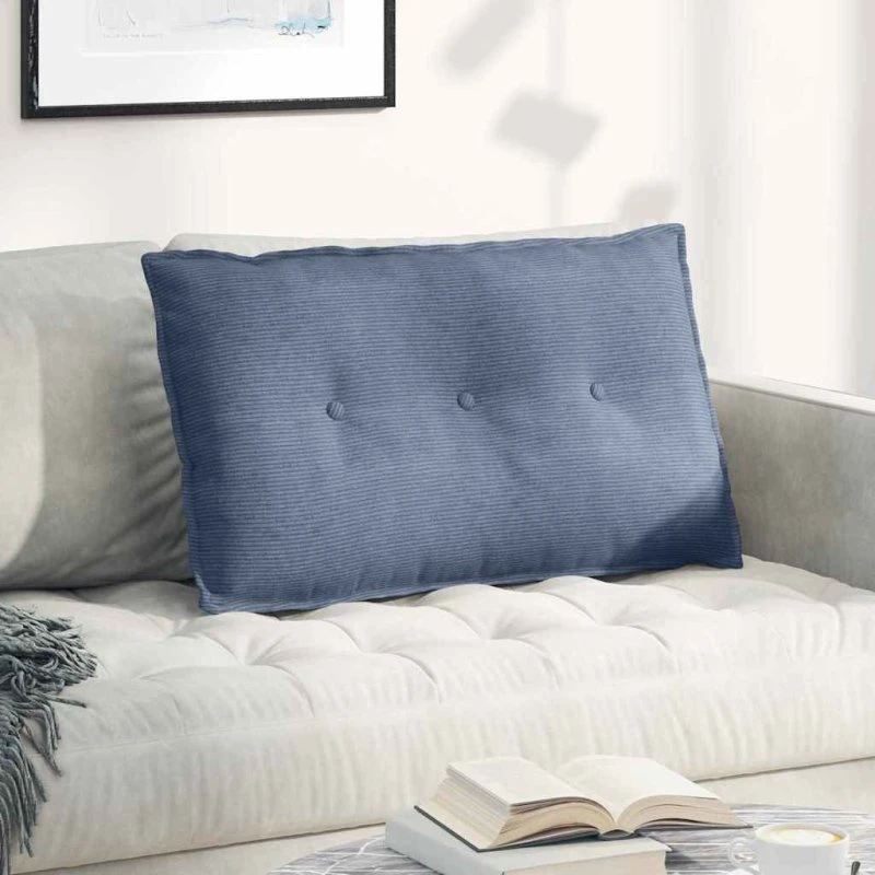 vidaXL Rygpude Blå 80 x 50 cm Velourstof