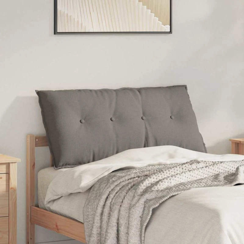 vidaXL Rygpude Gråbrun 100 x 19 x 50 cm