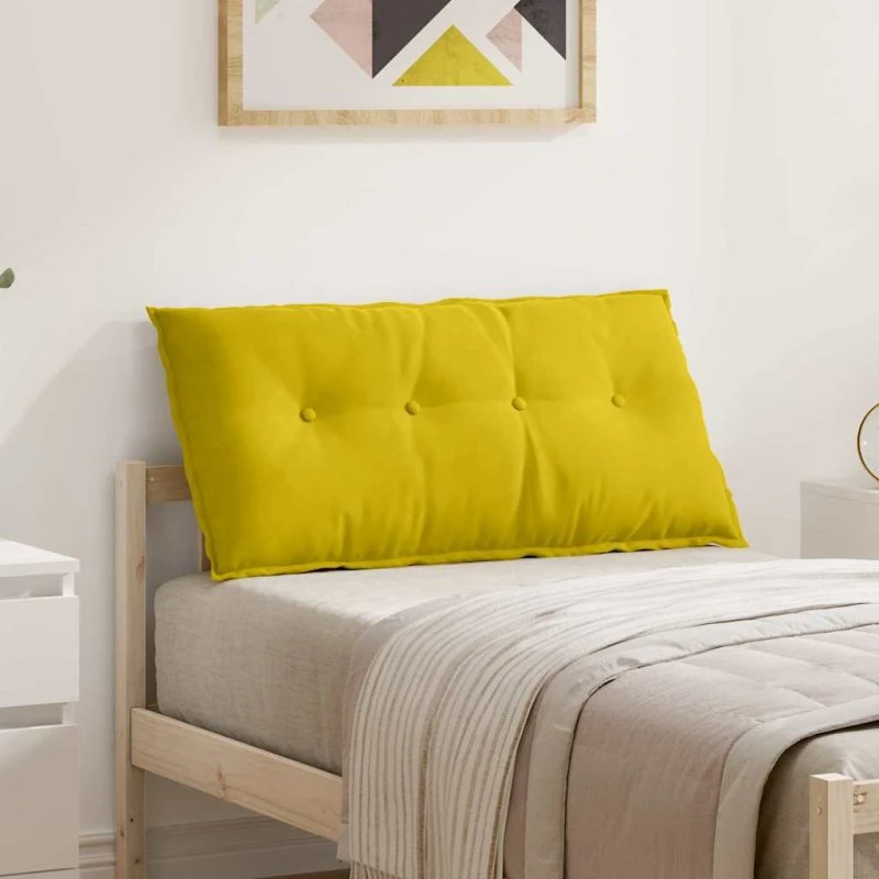 vidaXL Rygpude Gul 100 x 50 cm Cordfløjl