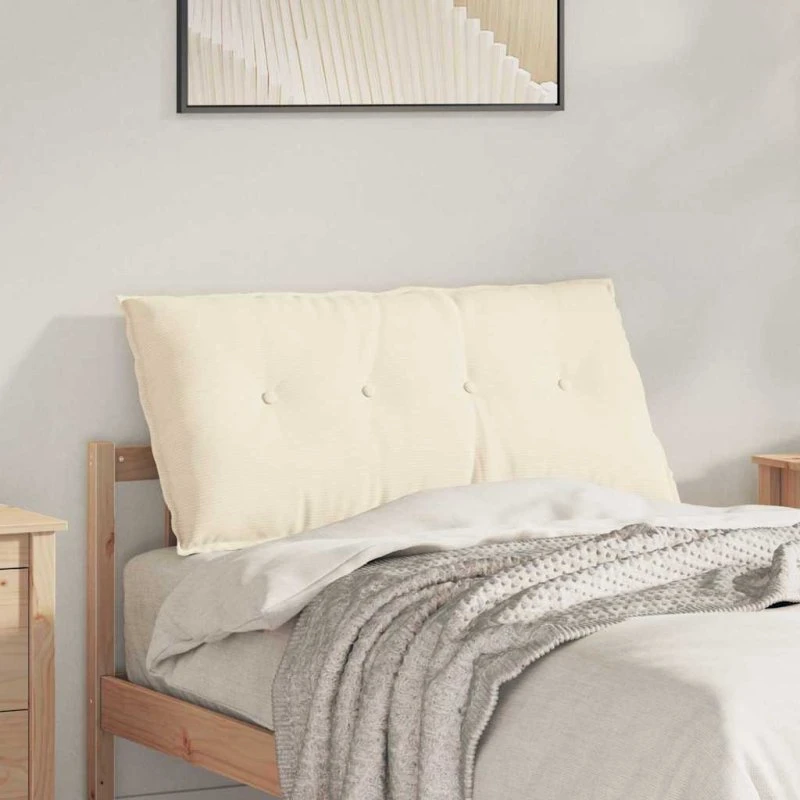 vidaXL Rygpude Creme 100 x 50 cm Velourstof