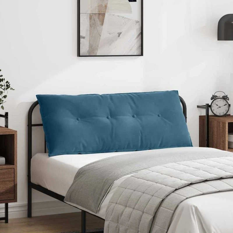 vidaXL Rygpude Blå 120 x 50 cm Cordfløjl