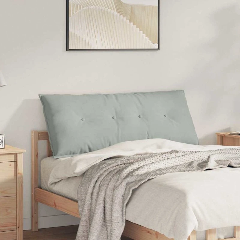 vidaXL Rygpude Lysegrå 120 x 50 cm Cordfløjl