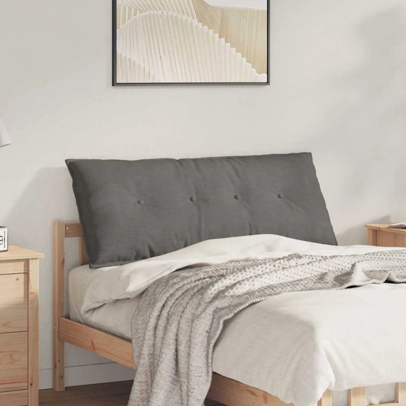 vidaXL Rygpude Lysegrå 120 x 50 cm Velourstof