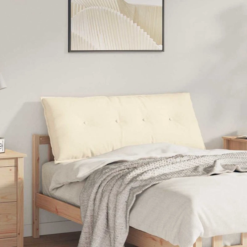 vidaXL Rygpude Creme 120 x 50 cm Velourstof