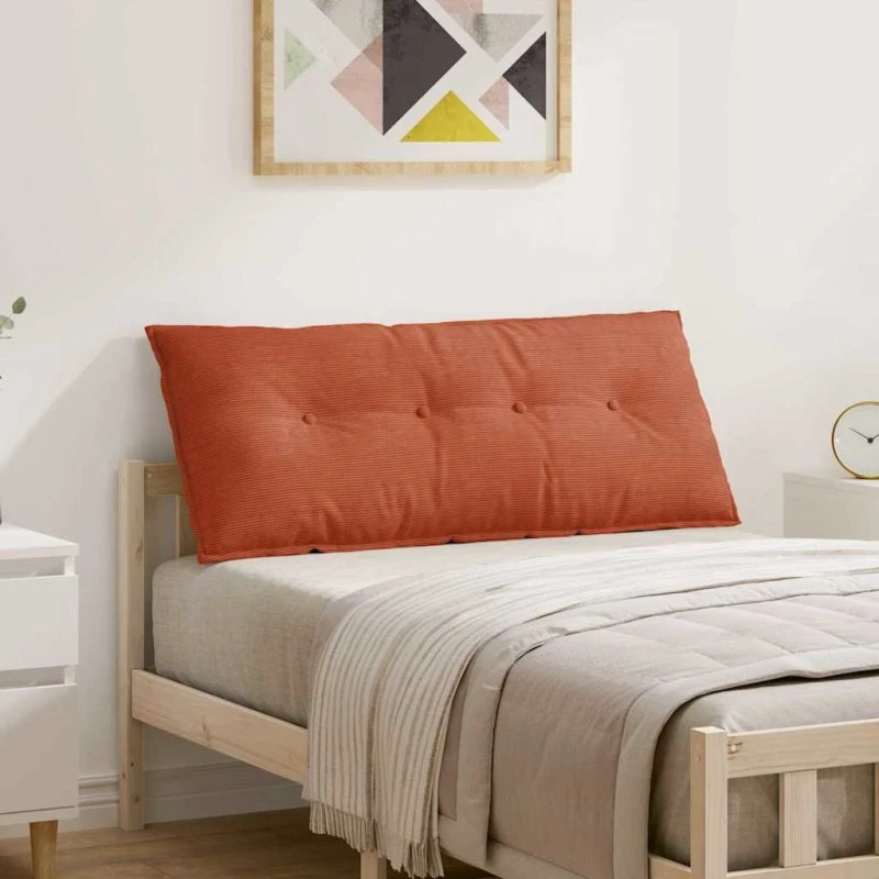 vidaXL Rygpude Rød Orange 120 x 50 cm Velourstof