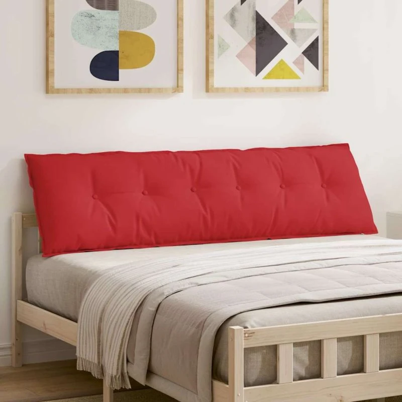vidaXL Rygpude Rød 180 x 19 x 50 cm Stof