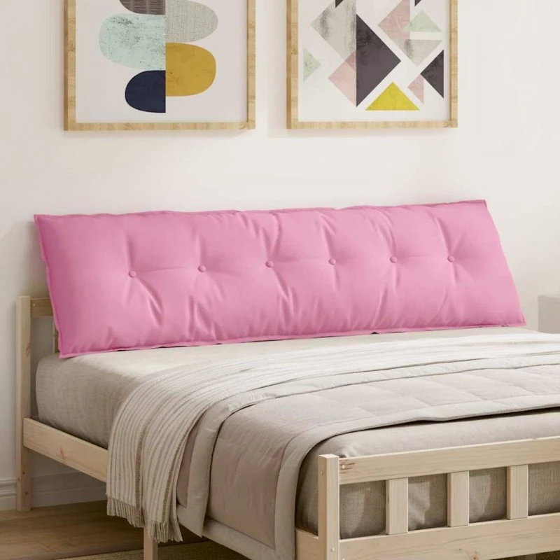 vidaXL Rygpude Lyserød 180 x 19 x 50 cm
