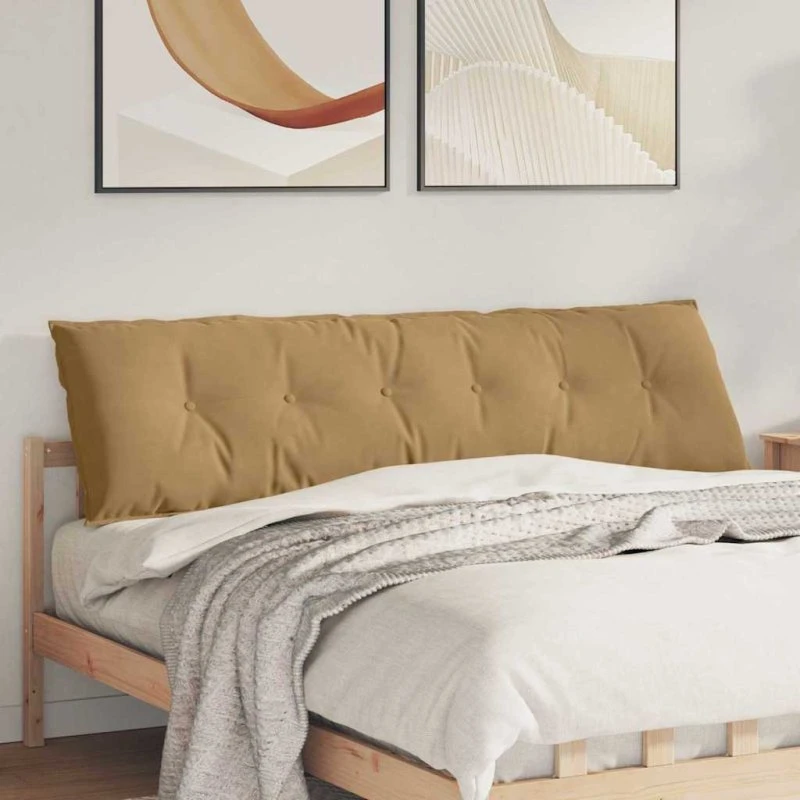 vidaXL Rygpude Brun 180 x 50 cm Cordfløjl