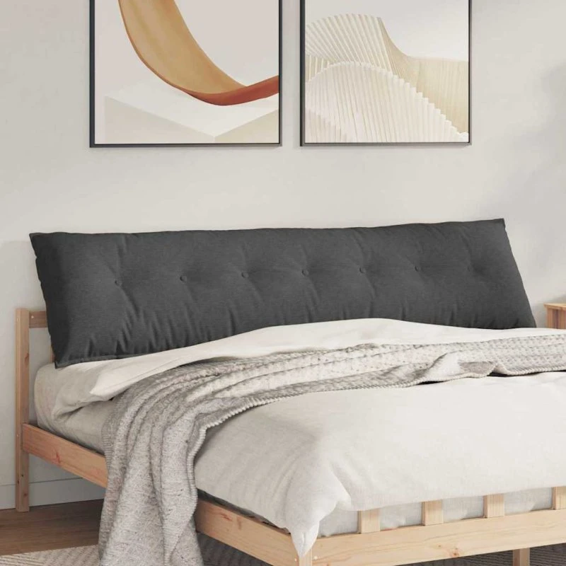 vidaXL Rygpude Mørkegrå 200x50 cm Velourstof