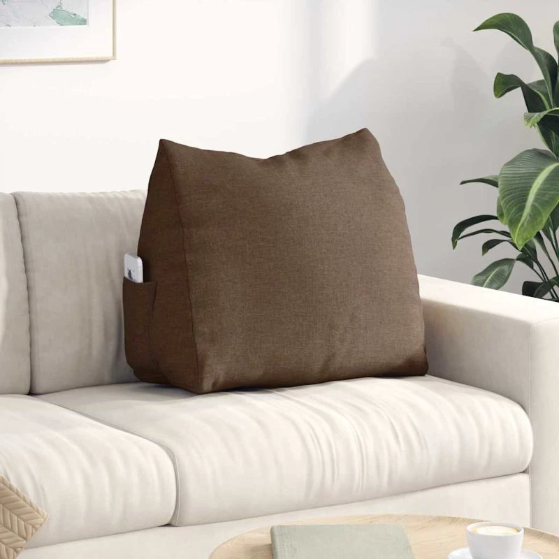 vidaXL Rygpude Brun 60 x 20 x 50 cm Stof
