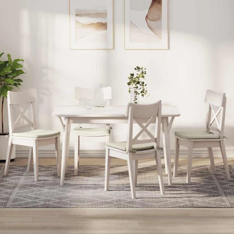 vidaXL Sædepuder 4 stk Creme 40 x 40 x 3 cm Fløjl