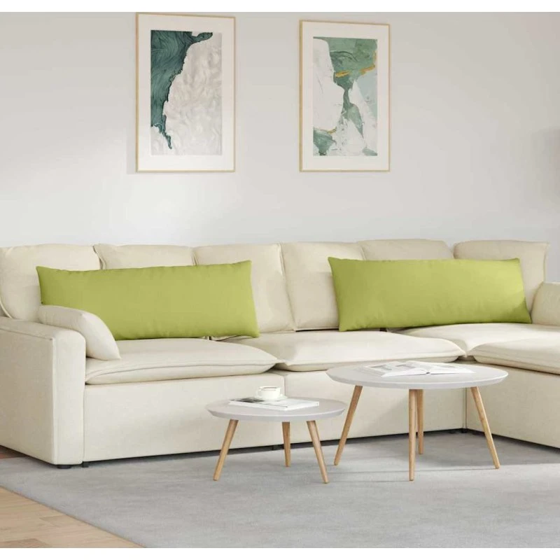 vidaXL Sofapuder 2 stk, Lysegrøn, 120 x 40 cm