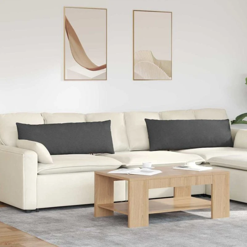 vidaXL Sofapuder 2 stk Mørkegrå 120 x 40 cm Velourstof