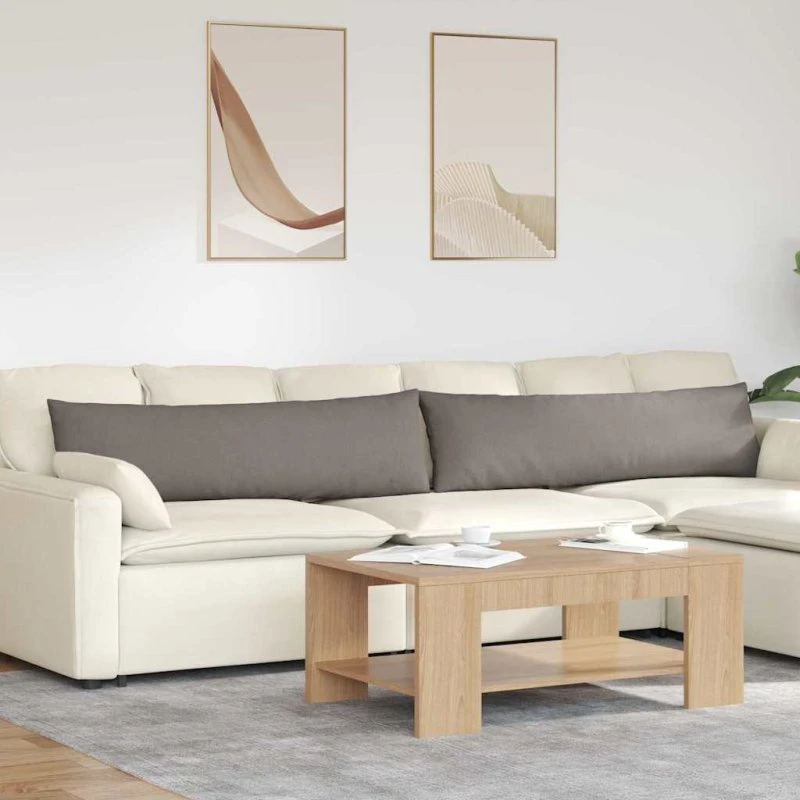 vidaXL Sofapuder 2 stk Gråbrun 145 x 40 cm Stof