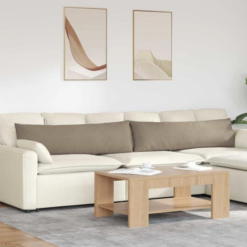 vidaXL Sofapuder 2 stk Gråbrun 145 x 40 cm Stof