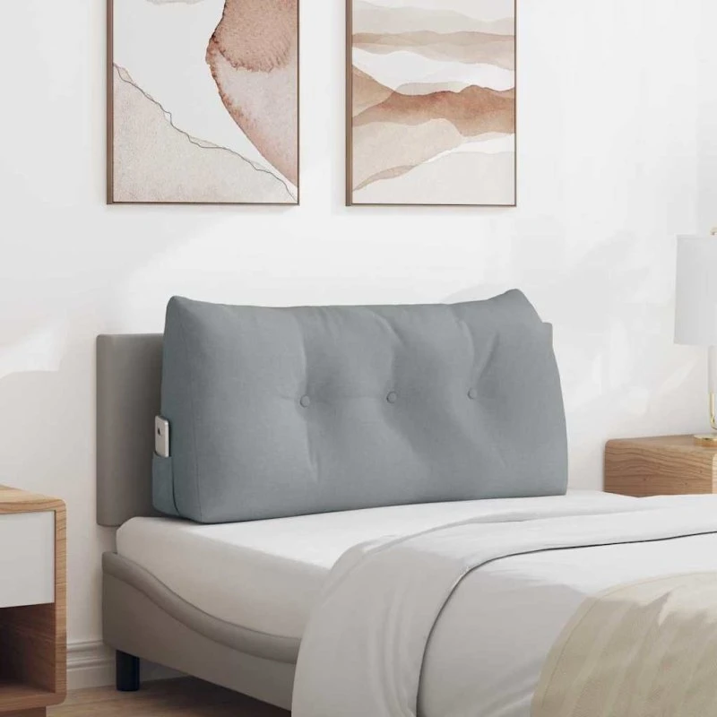 vidaXL Rygpude Lysegrå 100 x 24 x 50 cm