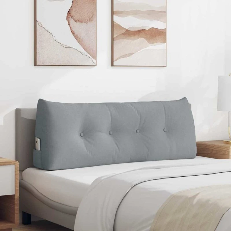 vidaXL Rygpude Lysegrå 120 x 24 x 50 cm