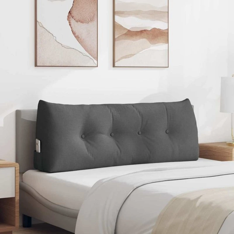 vidaXL Rygpude Mørkegrå 120 x 24 x 50 cm