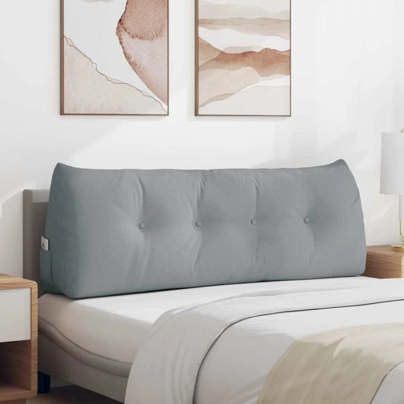 vidaXL Rygpude Lysegrå 140 x 24 x 50 cm