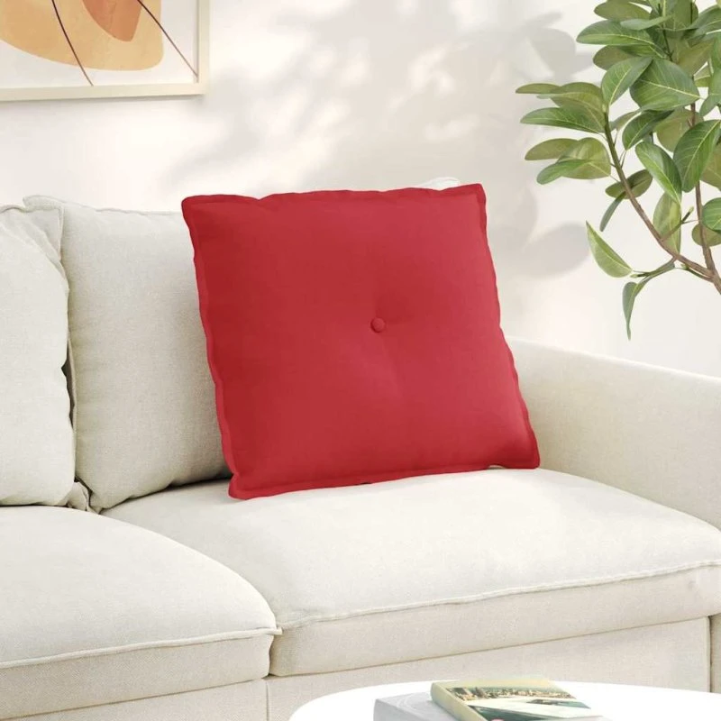 vidaXL Rygpude Rød 60 x 19 x 50 cm Stof