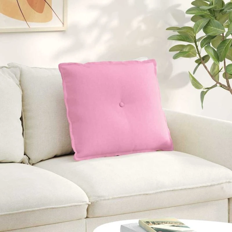 vidaXL Rygpude Lyserød 60 x 19 x 50 cm