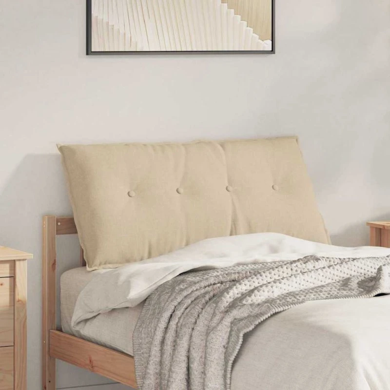 vidaXL Rygpude Creme 100 x 19 x 50 cm