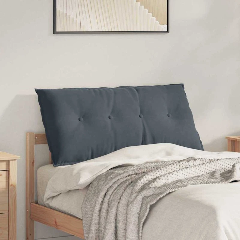 vidaXL Rygpude Mørkegrå 100x50 cm Cordfløjl
