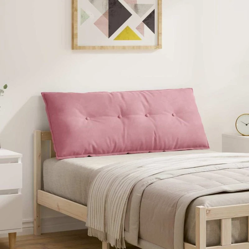 vidaXL Rygpude Lyserød 120 x 50 cm Cordfløjl
