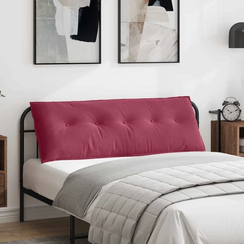 vidaXL Rygpude Vinrød 140 x 50 cm Cordfløjl