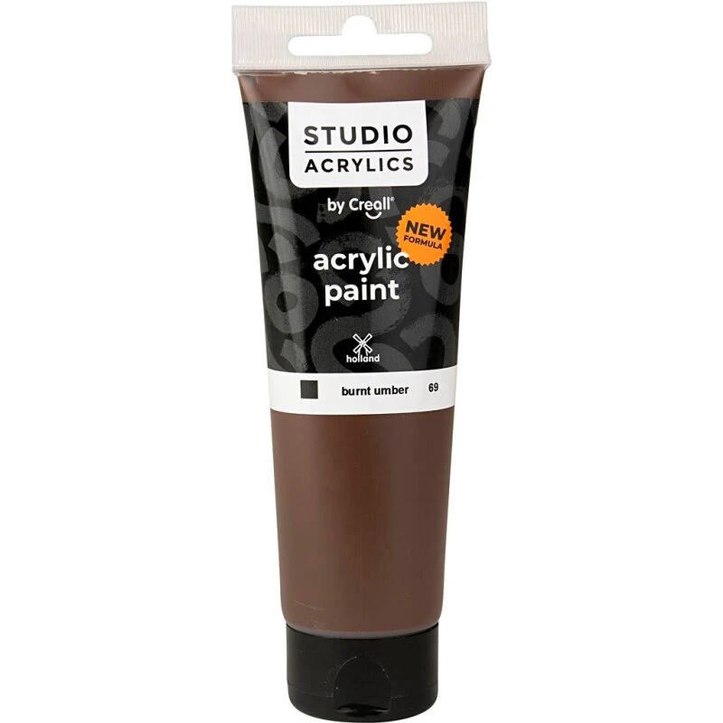 Creall Studio Akrylmaling, dækkende Burnt Umber 120 ml