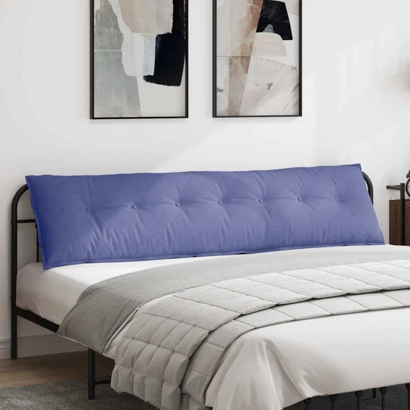 vidaXL Rygpude Jeans blå 200 x 19 x 50 cm
