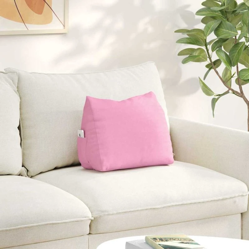 vidaXL Rygpude Lyserød 45 x 20 x 35 cm