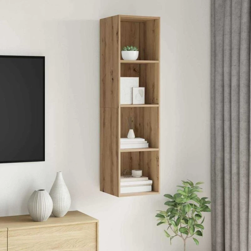 vidaXL Artisan Egetræ TV-møbelsæt 37x37x142,5 cm