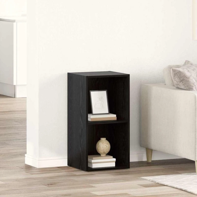 vidaXL Vægmonteret TV-skab 72x35x37 cm Sort Konstrueret træ