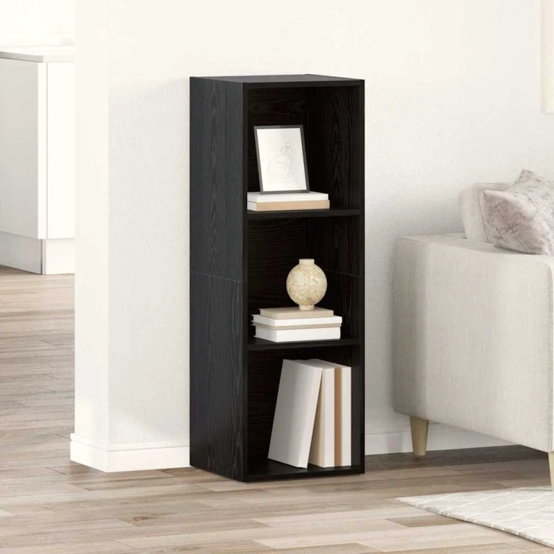 vidaXL Vægmonteret TV-skab 72x35x37 cm Sort Konstrueret træ