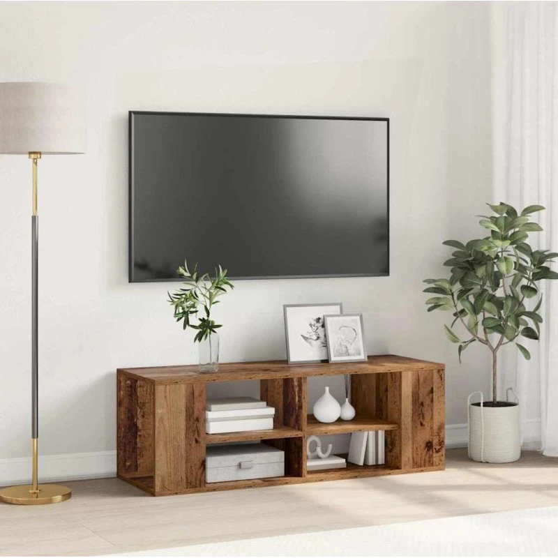 vidaXL Væghængt TV-skab Gammelt Træ 102x35x35 cm