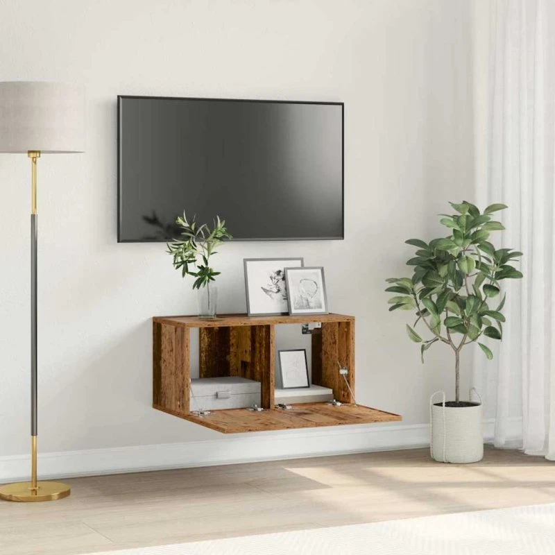 vidaXL TV-møbelsæt, brun, 60x30x30 cm, konstrueret træ