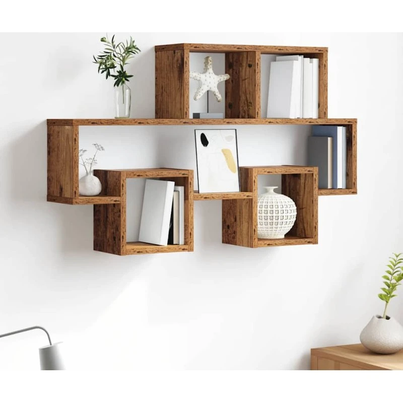 vidaXL Væghylde Gammelt Træ 82x15x51 cm Konstrueret Træ
