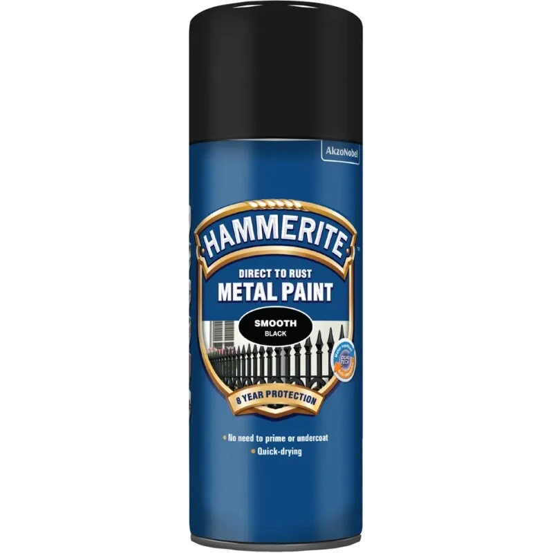 Hammerite Glat-effekt Spray 400 ml - Sort