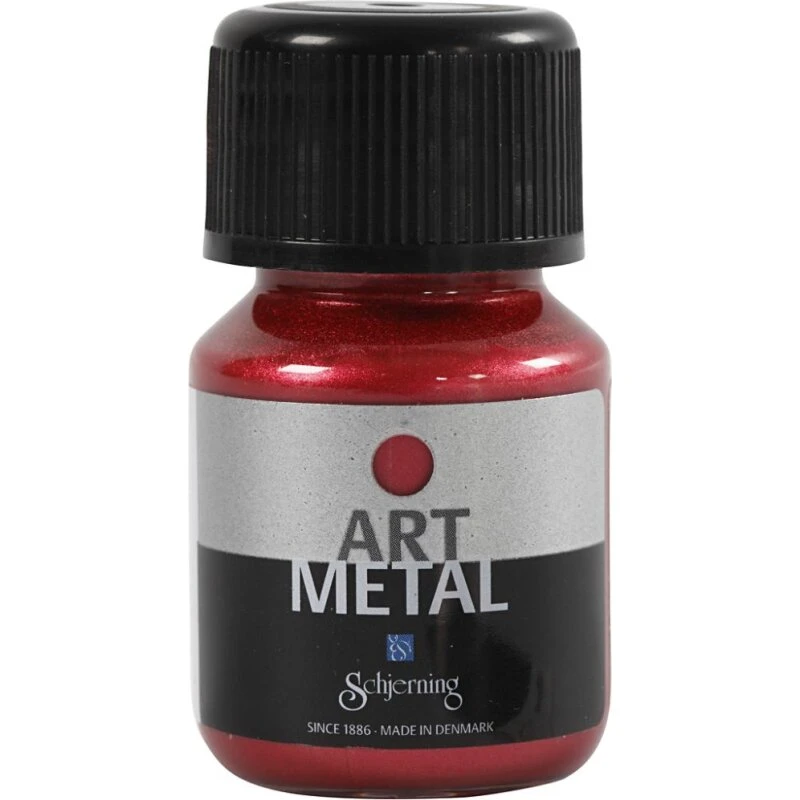 Hobbymaling Metallic lavarød 30 ml