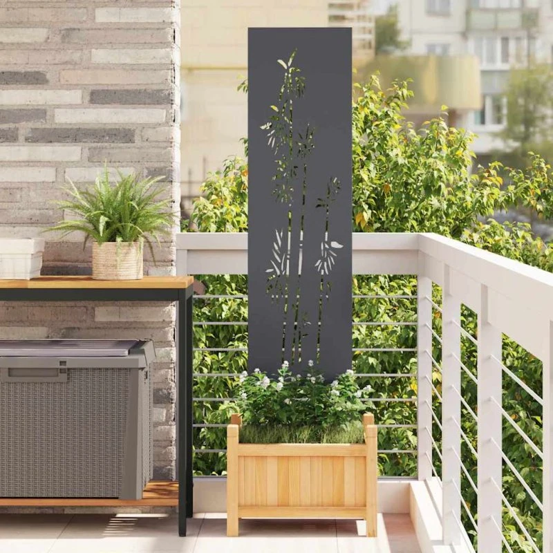 vidaXL Haveprivatlivsskærm Antracit 32 x 140 cm Koldvalset stål