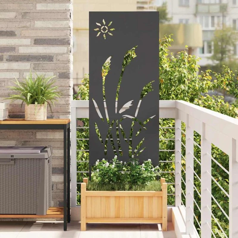 Have Privatliv Skærm Fretwork 50 x 140 cm Forvitret Stål - Sekskantet
