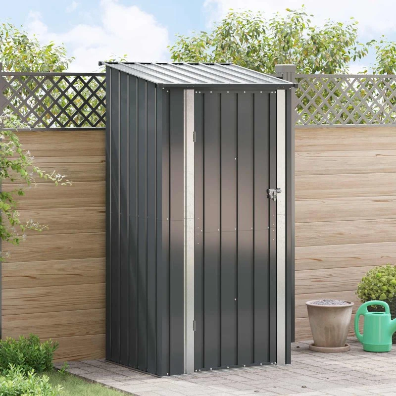 vidaXL Haveskure Antracit 103 x 86 x 200 cm Metal