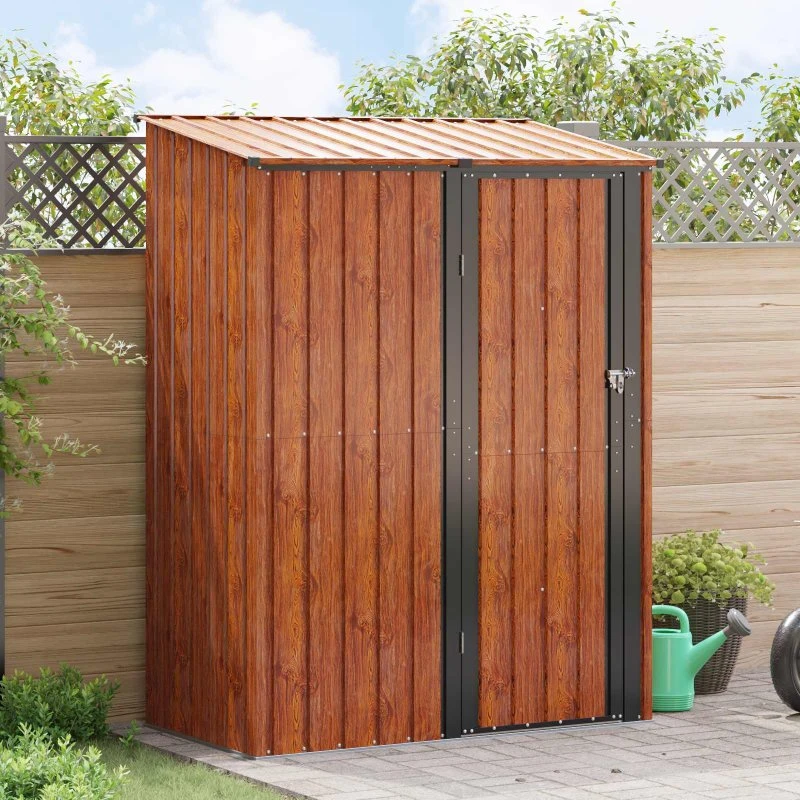 vidaXL Haveskure Brun 153,5 x 86 x 200 cm Metal