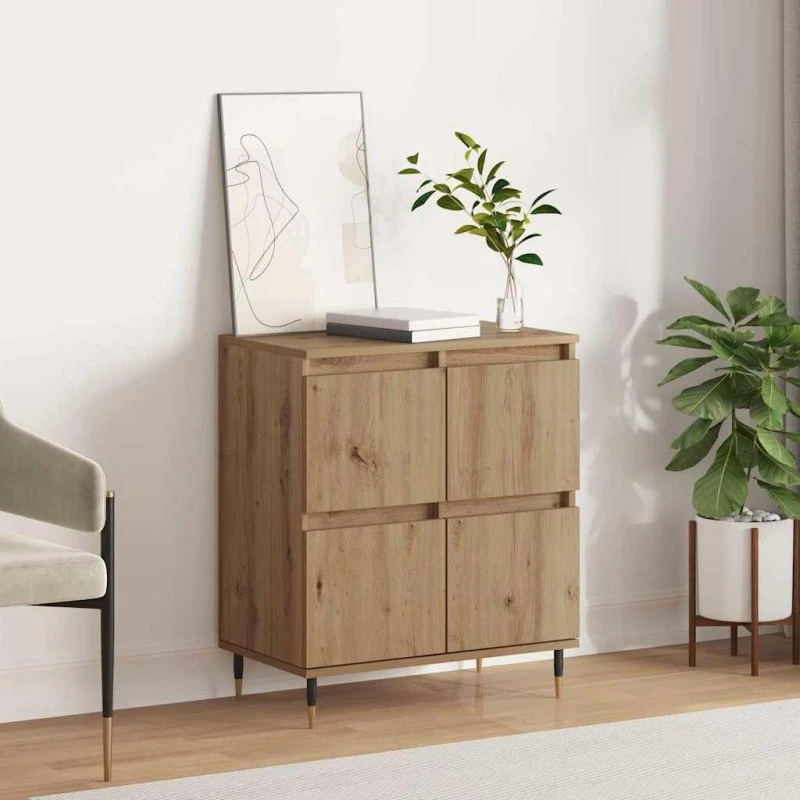 Braun Sidebord 60 x 35 x 70 cm Konstrueret træ