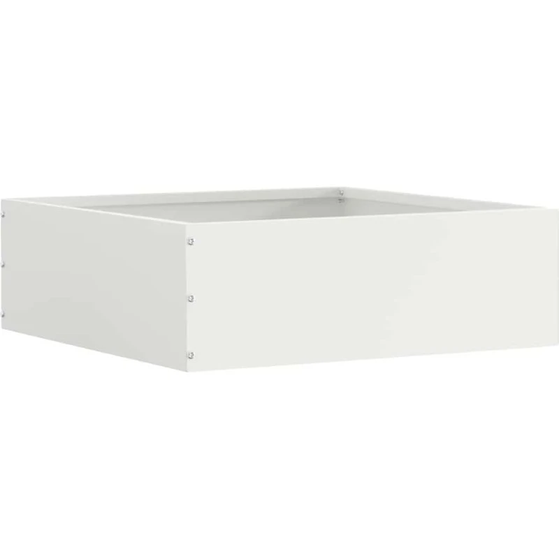 vidaXL Plænekant Hvid 40 x 40 x 13 cm Stål
