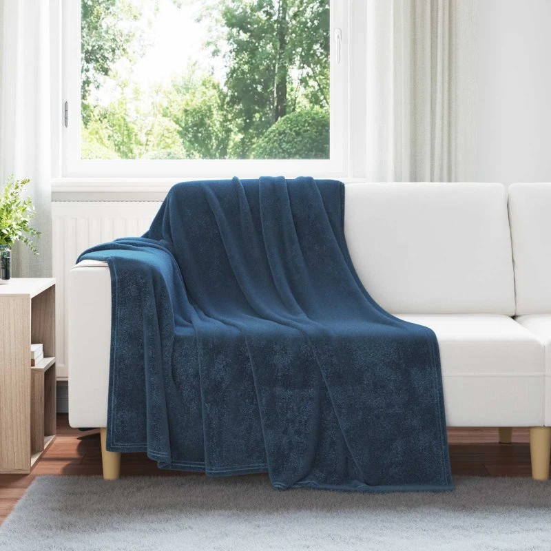 vidaXL Kastetæpper 6 stk Mørkeblå 150 x 200 cm Fleece