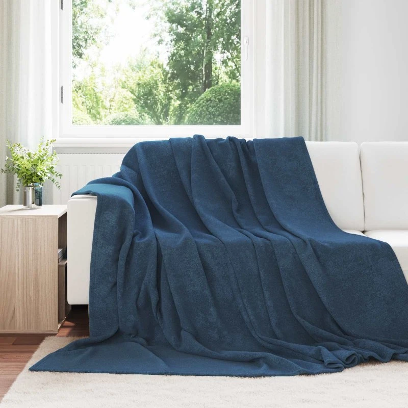 vidaXL Kastetæpper 6 stk Mørkeblå 220 x 240 cm Fleece